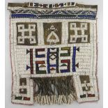 NDEBELE BEADED LEATHER APRON, Zimbabwe, 56 x 53cms