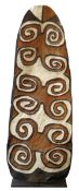 ASMAT SHIELD,, Southern Papua Province, Indonesian New Guinea, 186cms, with bespoke display stand,