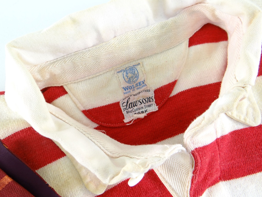 RARE 1955 MATCH WORN RUGBY UNION JERSEY FOR WALES & ENGLAND v IRELAND & SCOTLAND played in by prop - Image 3 of 5