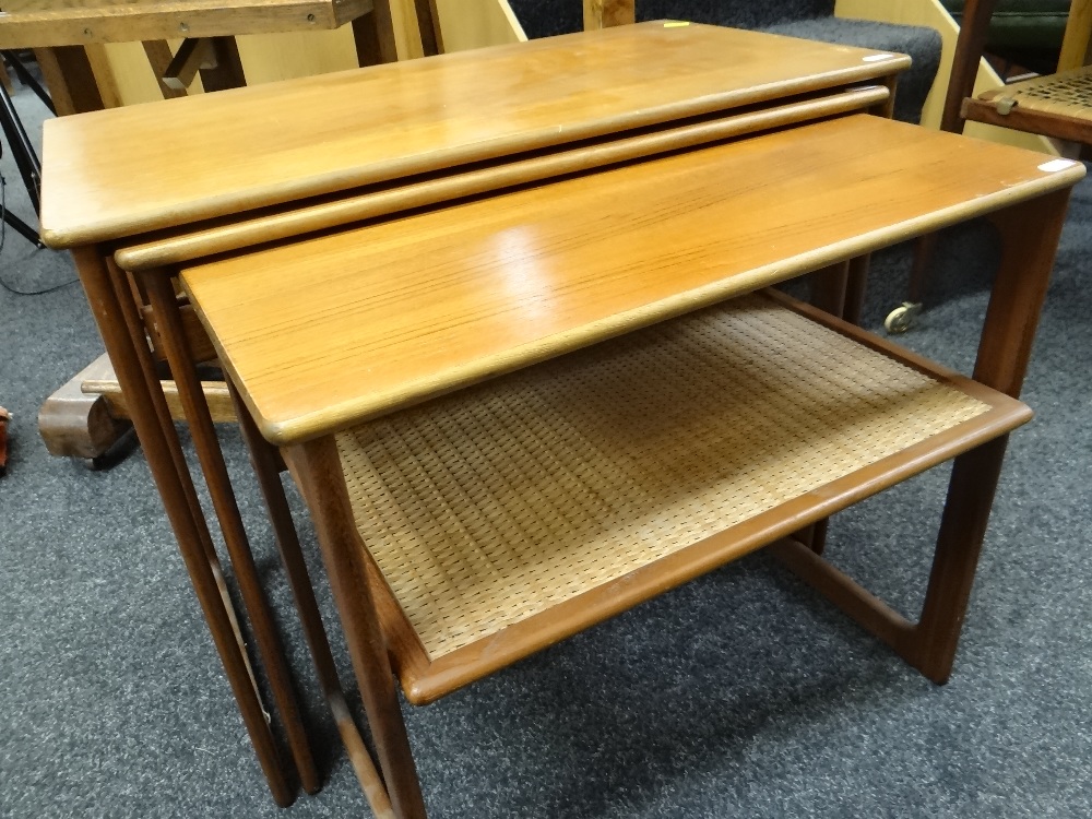 DANISH TEAK OCCASIONAL FURNITURE BY JOHANNES ANDERSEN OF DENMARK including butler's tray on - Image 2 of 20