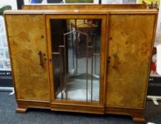 ASSORTED FURNITURE to include Sheraton-style mahogany sideboard, 166cms wide, Art Deco burr walnut
