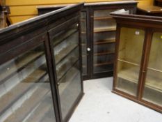 THREE GLASS DOOR DISPLAY CABINETS (3)