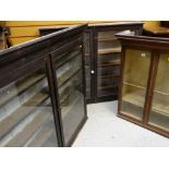 THREE GLASS DOOR DISPLAY CABINETS (3)