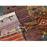 ASSORTED TRIBAL SADDLE BAGS all Soumaks (6) Condition Report: all with insect damage to pile, to