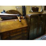 ASSORTED OCCASIONAL FURNITURE including Georgian-style mahogany bureau, Queen Anne-style walnut