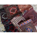 ASSORTED ORIENTAL TRIBAL TENT BAGS, including Afghan examples (7)