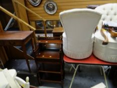 ASSORTED OCCASIONAL FURNITURE including Arts & Crafts oak side table, mid-century Formica kitchen