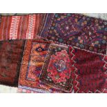 ASSORTED ORIENTAL TRIBAL TENT BAGS, including a Soumak (6)