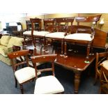 MODERN REPRODUCTION VICTORIAN-STYLE MAHOGANY DINING ROOM SUITE, comprising 8ft extending dining