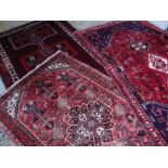 ASSORTED ORIENTAL TRIBAL RUGS including a Shirvan, largest 270 x 158cms (3) Condition Report: all
