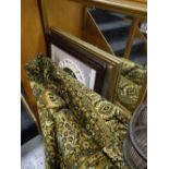 ASSORTED MIRRORS, PRINTS & MODERN MACHINE MADE ORIENTAL-STYLE CARPET (8)