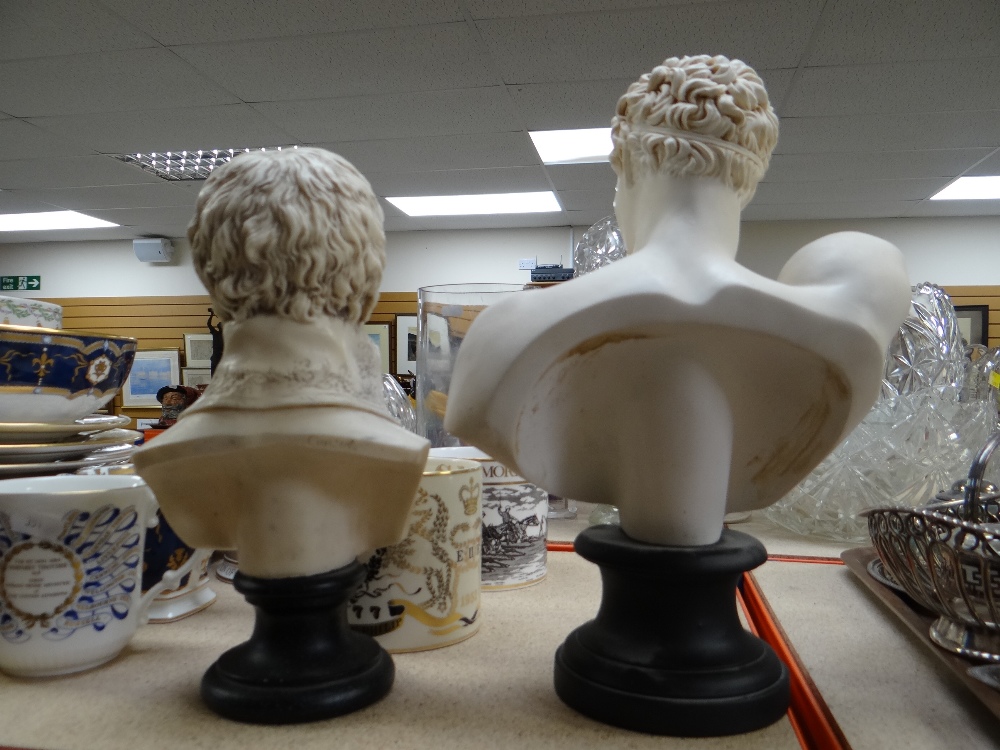 ASSORTED CLASSICAL-STYLE & 19TH CENTURY-STYLE MODEL LIBRARY BUSTS of Napoleon, Aristotle, Beethoven, - Image 5 of 8