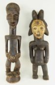 SONGYE MALE FIGURE, 55cms high and Punu female figure (2)