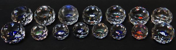 ASSORTED SWAROVSKI CRYSTAL SOUVENIR PAPERWEIGHTS, all depicting European cities (medium and
