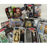 BOX OF TWENTY-FIVE MODERN STAR WARS FIGURES and a single 'Rambo' figure made by Neca (all unopened)