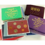 SIXTEEN BOXED COINAGE OF GREAT BRITAIN & NORTHERN IRELAND COIN SETS to include years 1970 x 2, 1971,
