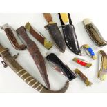 ASSORTED MODERN POCKET KNIVES including examples by Whitby & Co, Cheetah and two Middle Eastern