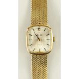 9CT GOLD 'MISS TUDOR' GENEVE LADIES WRISTWATCH, 28.1gms