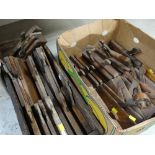 COLLECTION OF VINTAGE WOOD WORKING TOOLS mainly moulding, planes (approx. 35)