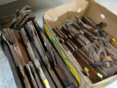 COLLECTION OF VINTAGE WOOD WORKING TOOLS mainly moulding, planes (approx. 35)