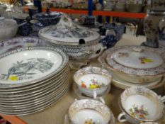 ASSORTED VICTORIAN & LATER POTTERY & PORCELAIN including Hill pottery printed soup tureen and set of