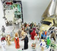 BOX OF 1970s-1980s STAR WARS TOYS & FIGURES FROM KENNER & PALITOY including a boxed Scout Walker,