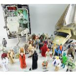 BOX OF 1970s-1980s STAR WARS TOYS & FIGURES FROM KENNER & PALITOY including a boxed Scout Walker,