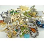ASSORTED COSTUME JEWELLERY TO INCLUDE, rings, bangles, necklaces, earrings, brooches ETC (3)