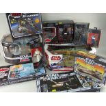SELECTION OF MODERN STAR WARS TOYS including vehicles, figures and board games (unopened)
