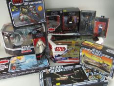 SELECTION OF MODERN STAR WARS TOYS including vehicles, figures and board games (unopened)