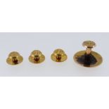 SET OF FOUR, THREE SMALL & ONE LARGER, 10CT GOLD SHIRT & COLLAR STUDS, 3.9gms