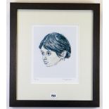 SIR KYFFIN WILLIAMS RA limited edition (98/150) colour print - portrait of Norma Lopez, signed and