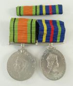 1939-45 DEFENCE MEDAL AND ELIZABETH II CIVIL DEFENCE LONG SERVICE MEDAL (2)