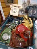 ASSORTED COLOURED TELEPHONES (9)