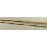 HARDY PALAKONA 'NO.2 LRH SPINNING' TWO-PIECE SPLIT CANE ROD, 9ft 6in