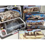 SELECTION OF MODERN BOXED STAR WARS TOYS mainly vehicles, all boxed