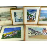 ASSORTED WATERCOLOURS including four of Swansea by A G PICKTON, signed and dated 1999, LAURA WEBB