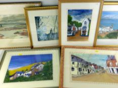 ASSORTED WATERCOLOURS including four of Swansea by A G PICKTON, signed and dated 1999, LAURA WEBB