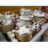 ROYAL ALBERT 'OLD COUNTRY ROSES' BREAKFAST SERVICE FOR TWELVE comprising cereal bowls, side