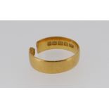 22CT GOLD WEDDING BAND, 5.8gms