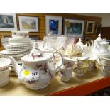 THREE ROYAL ALBERT BONE CHINA PART TEA SERVICES including 'Lavender Rose', 'Love Lace' and 'Val d'