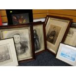 ASSORTED WATERCOLOURS & VINTAGE PHOTOGRAPHS and a printed poem with hand colouring after M. W.