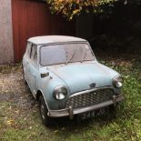 1963 AUSTIN MARK 1 MINI PETROL 848CC HAVING DATELESS/CHERISHED NUMBER PLATE '244 JG', in grey with