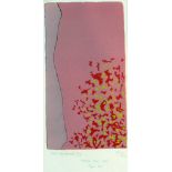 ERIC MALTHOUSE limited edition (20/20) screenprint - abstract in pink, Welsh title in pencil to