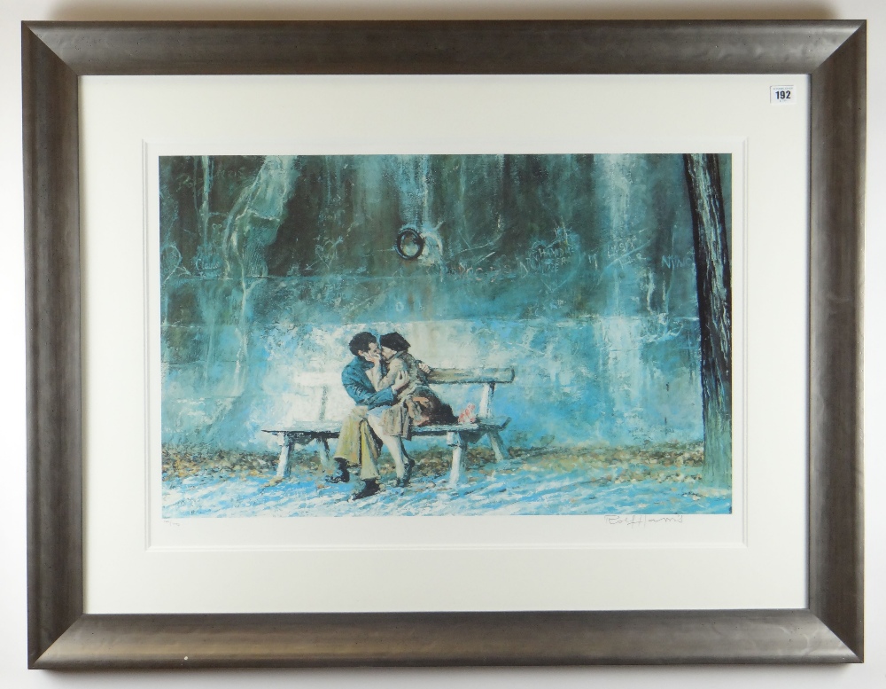 ROLF HARRIS limited edition (106/795) colour lithograph - 'Lovers on the Seine', signed in pencil,