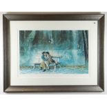 ROLF HARRIS limited edition (106/795) colour lithograph - 'Lovers on the Seine', signed in pencil,