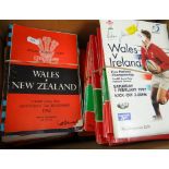 ASSORTED RUGBY UNION FOOTBALL INTERNATIONAL PROGRAMMES including Wales v Ireland 1950s-2000s,