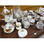 ROYAL ALBERT 'OLD COUNTRY ROSES' COFFEE SERVICE FOR TWELVE comprising coffee pot, sucrier,