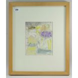 BRENDAN STUART BURNS (b.1963) acrylic on paper - abstract, entitled verso on label 'Moondance' and