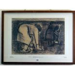 AFTER WILL ROBERTS colour print - entitled 'Women Digging, Neath 1950', 'Artworks on ... series', 42